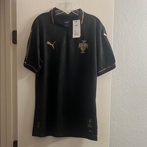 Puma Black Men's Jersey with Gold Accents